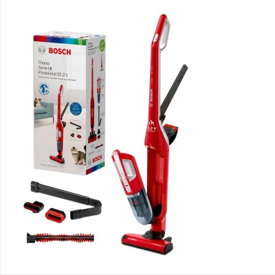 Bosch Serie 4 BBH3ZOO25 aspiradora de pie y escoba eléctrica Sin bolsa 0,4  L Rojo