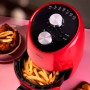 JATA JEFR1222 freidora Sencillo 2 L Independiente 1000 W Freidora de aire caliente Negro, Rojo
