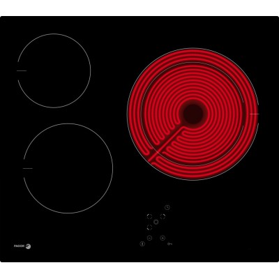 Fagor 3VFT-33AC hobs Negro Integrado 57.6 cm Con placa de inducción 3 zona(s)
