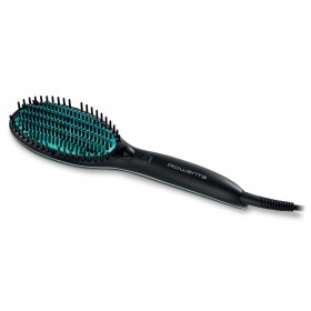 Rowenta Power Straight CF5820 Utensilio de peinado Cepillo alisador Caliente Negro, Verde 1,8 m