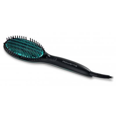 Rowenta Power Straight CF5820 Utensilio de peinado Cepillo alisador Caliente Negro, Verde 1,8 m